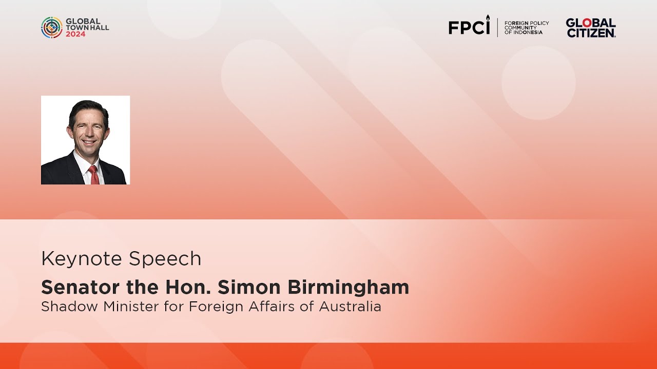 GTH 2024 | Keynote - Senator the Hon. Simon Birmingham