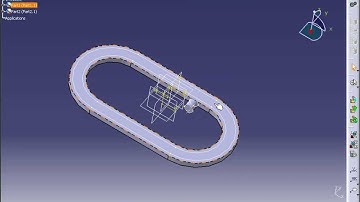 CATIA V5/ DIGITAL MOCKUP/ DMU KINEMATICS/ Point curve joint + slide curve joint