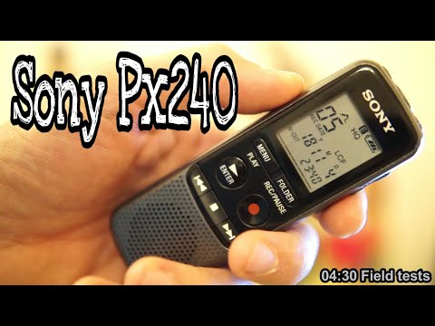 How to use Sony Voice Recorder and Field Test ( Sony Px240 )