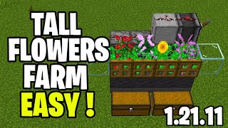 Easy Tall Flower Farm Tutorial! Minecraft Java 1.21.11