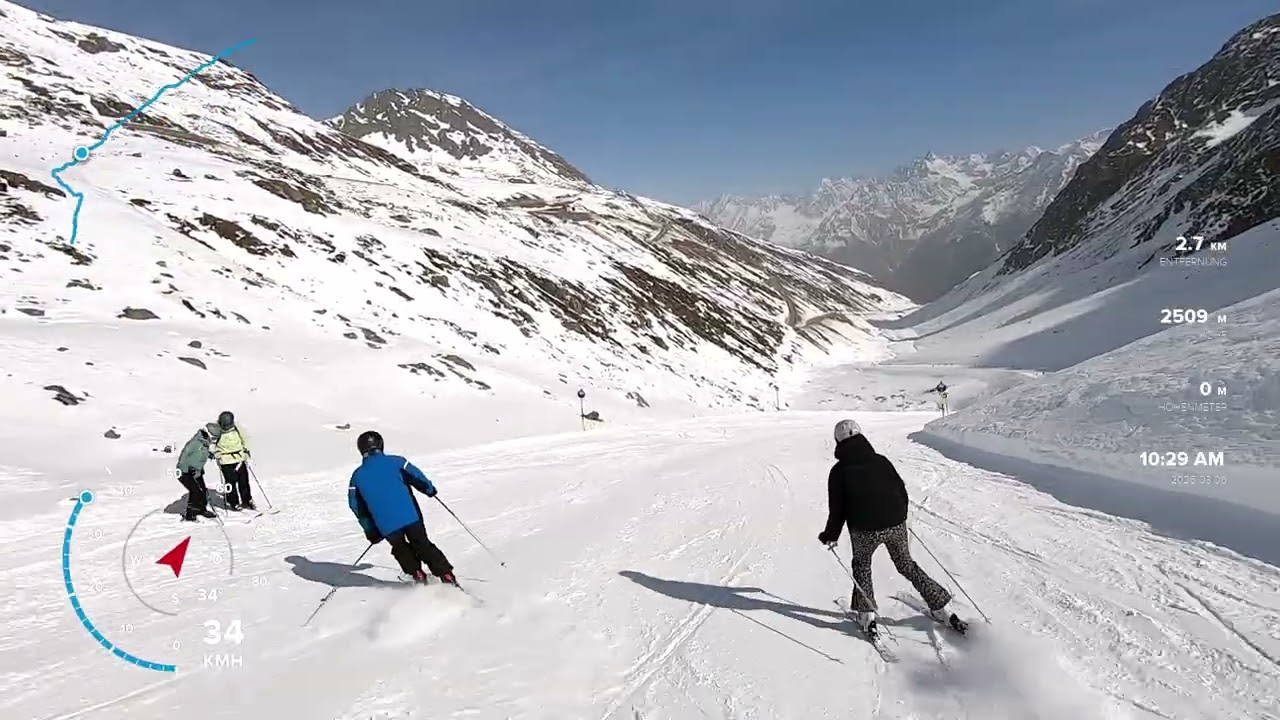 Austrija, Sölden, nusileidimas 33 ir 30 trasa