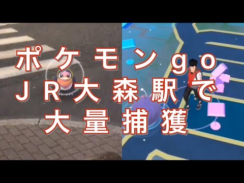 ポケモンGO JR大森駅西口・東口で大量捕獲