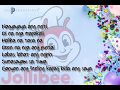 JOLLIBEE BIDA ANG SAYA SONG MINUS ONE KARAOKE TAGALOG SONG LYRICS 2020