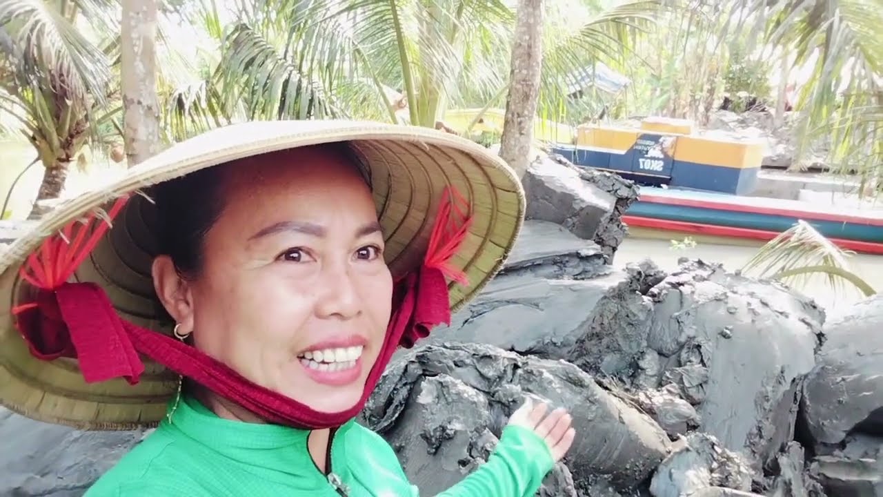 Đón Sán Cạp Lại Múc Đất Bồi Nền Bị Sạt Lỡ #hanhnguyenmientay 