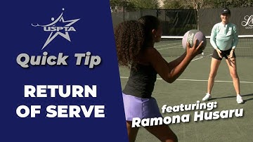 USPTA Quick Tip -- Return of Serve Medicine Ball Drill