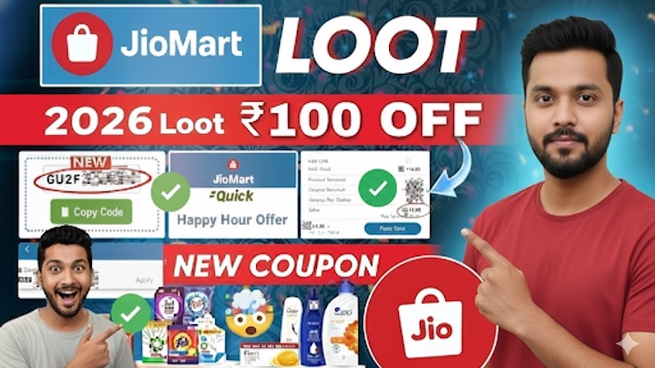 Jiomart Coupon Code Today 100 Rs off | Jio mart Discount working Coupon codes 2026