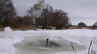 Моржевание. Закаливание .Hardening of the Walrus. Winterswimming.