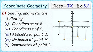 Ex: 3.2 - Q.2) See Fig.3.14, and write the following: (i) Coordinates of B. (ii) Coordinates of C.
