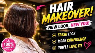 Hair Makeover Angular Bob haircut look and learn / complete tutorial soon
