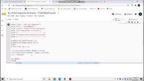 UTS Pemrograman Terstruktur 191250000294 - Indri Dwi Rahmawati