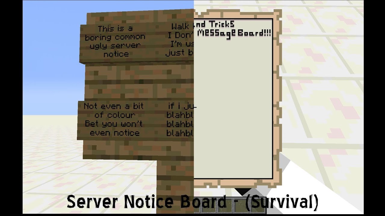 Server Notice Board (13w43a remake)