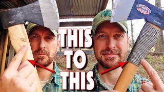 Axe Handle Guard | Fastest, Easiest, Least Expensive, and Strong DIY Method!