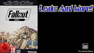 Fallout Legacy Collection Leaks And More!!