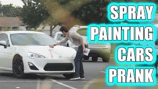 SPRAY PAINTING CARS PRANK!!