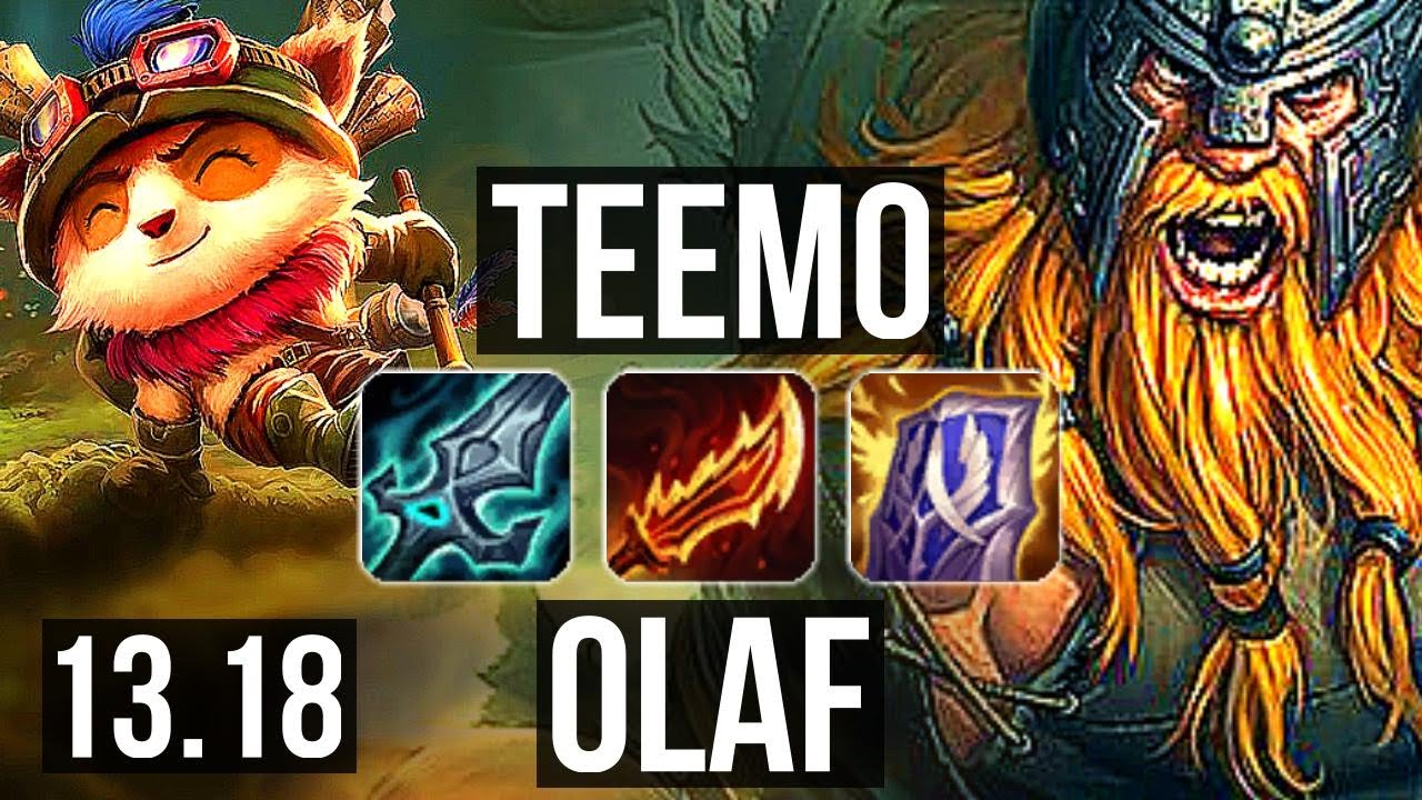 TEEMO vs OLAF (TOP) | 6/1/12, 400+ games, Dominating | EUW Master | 13.18