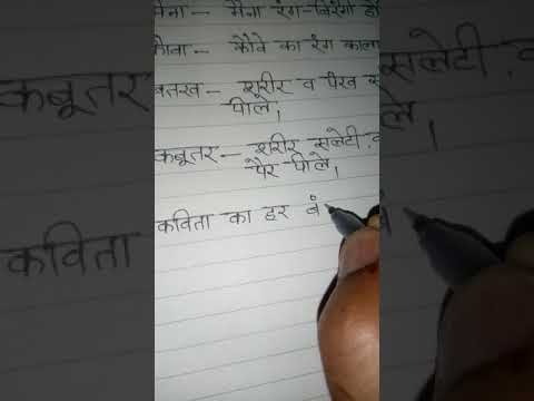 NCERT -  HINDI, CLASS - VI, Chapter  - 1 (written work)  Video - 2