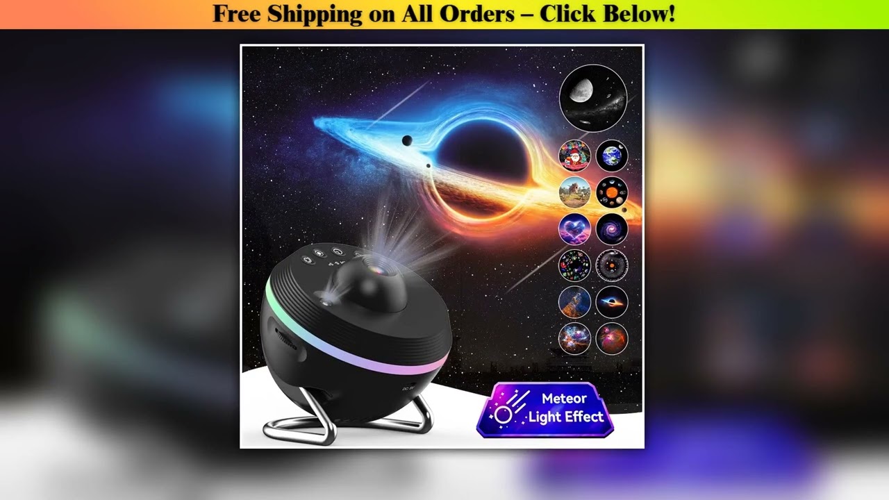 12 IN 1 Galaxy Star Projector with Meteor Ultra Clear Night Light Lamp Rotary Space Ball Planetariu