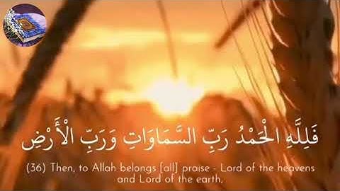 {فَلِلَّهِ الْحَمْدُ رَبِّ السَّمَاوَاتِ وَرَبِّ الأَرْضِ}...تلاوة خاشعة،🙏✨