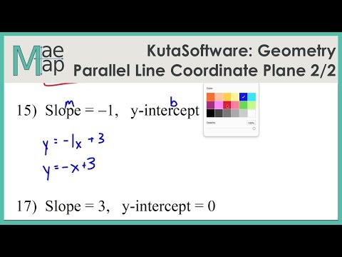 KutaSoftware Geometry Parallel Lines In The Coordinate