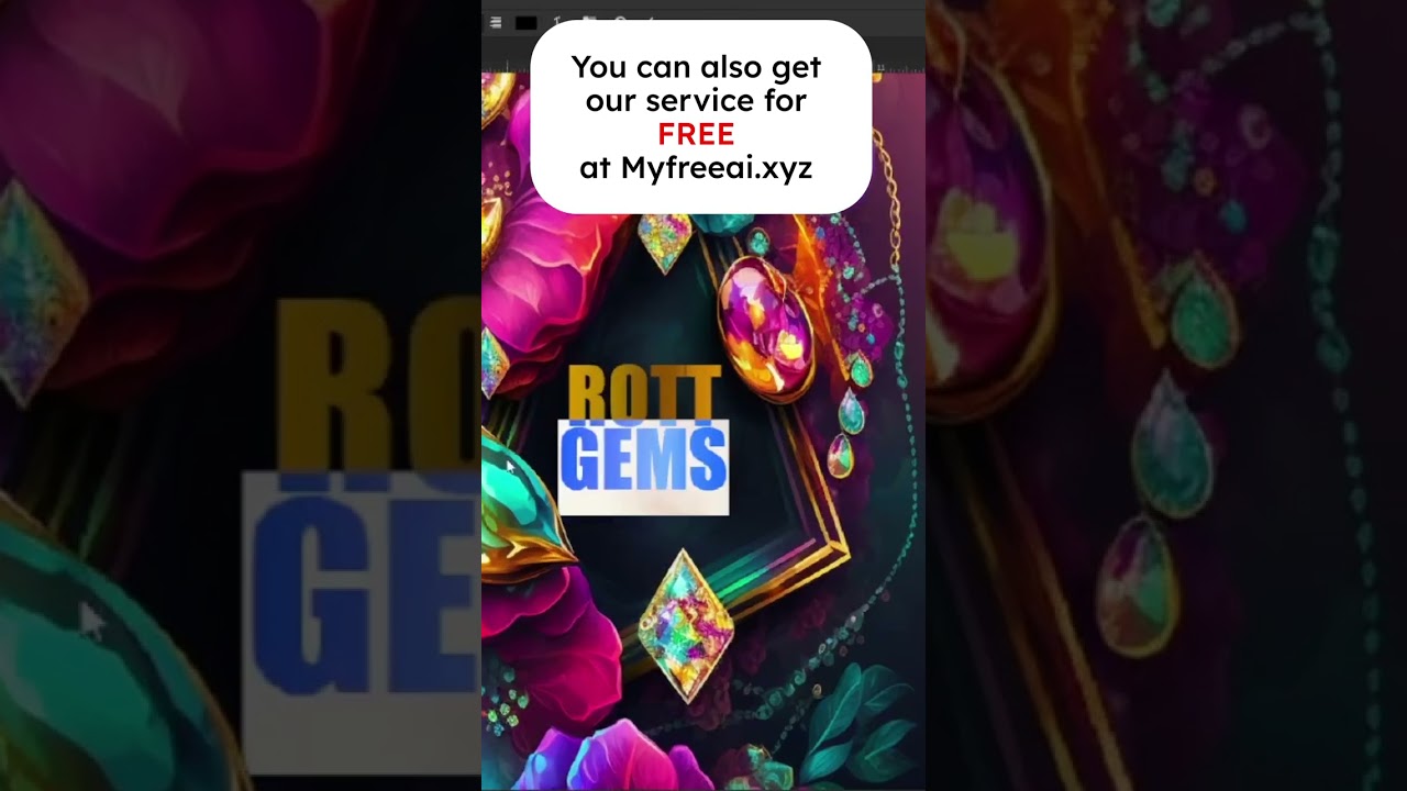 poster for a jewellery shop created with AI re-edited to make it usable