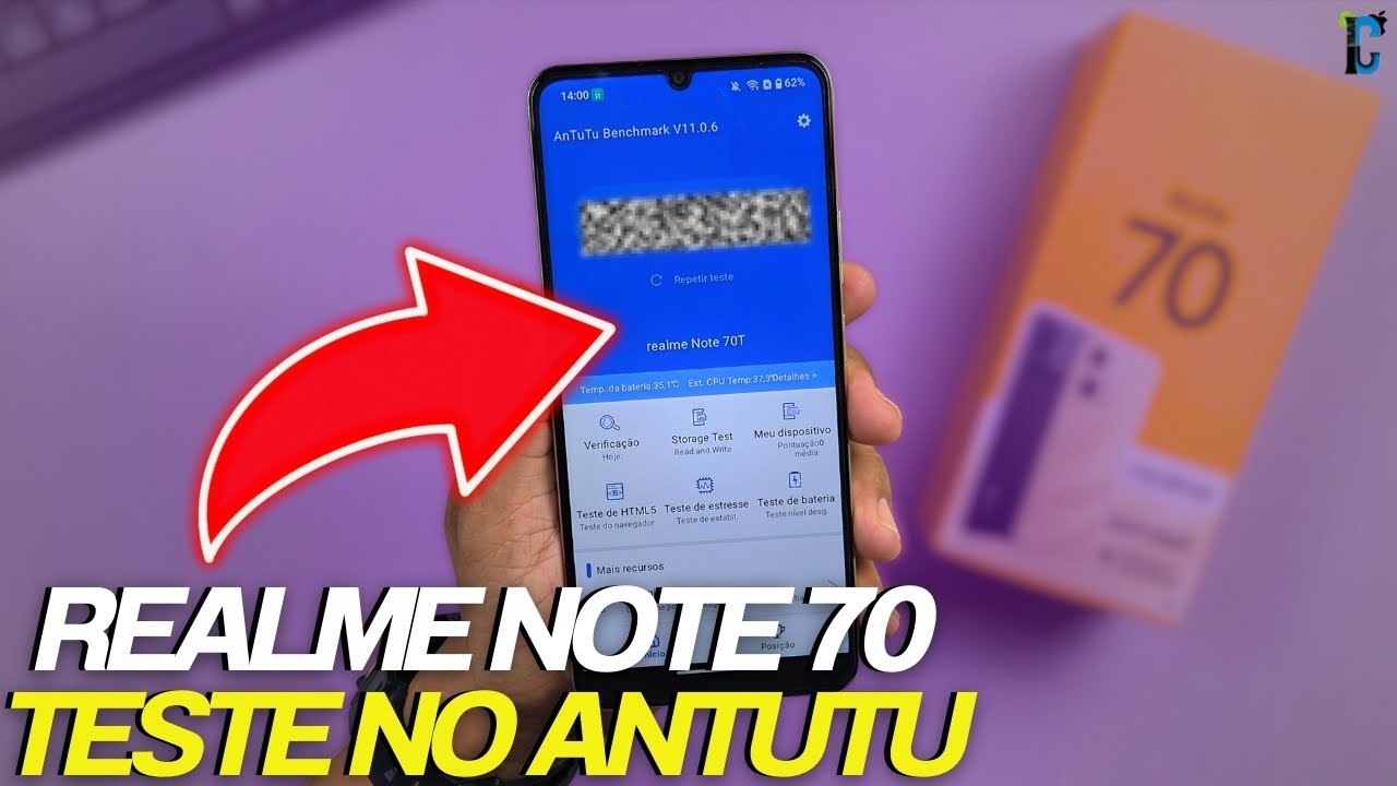 Realme Note 70 no AnTuTu | Veja a Pontuação Real! - YouTube