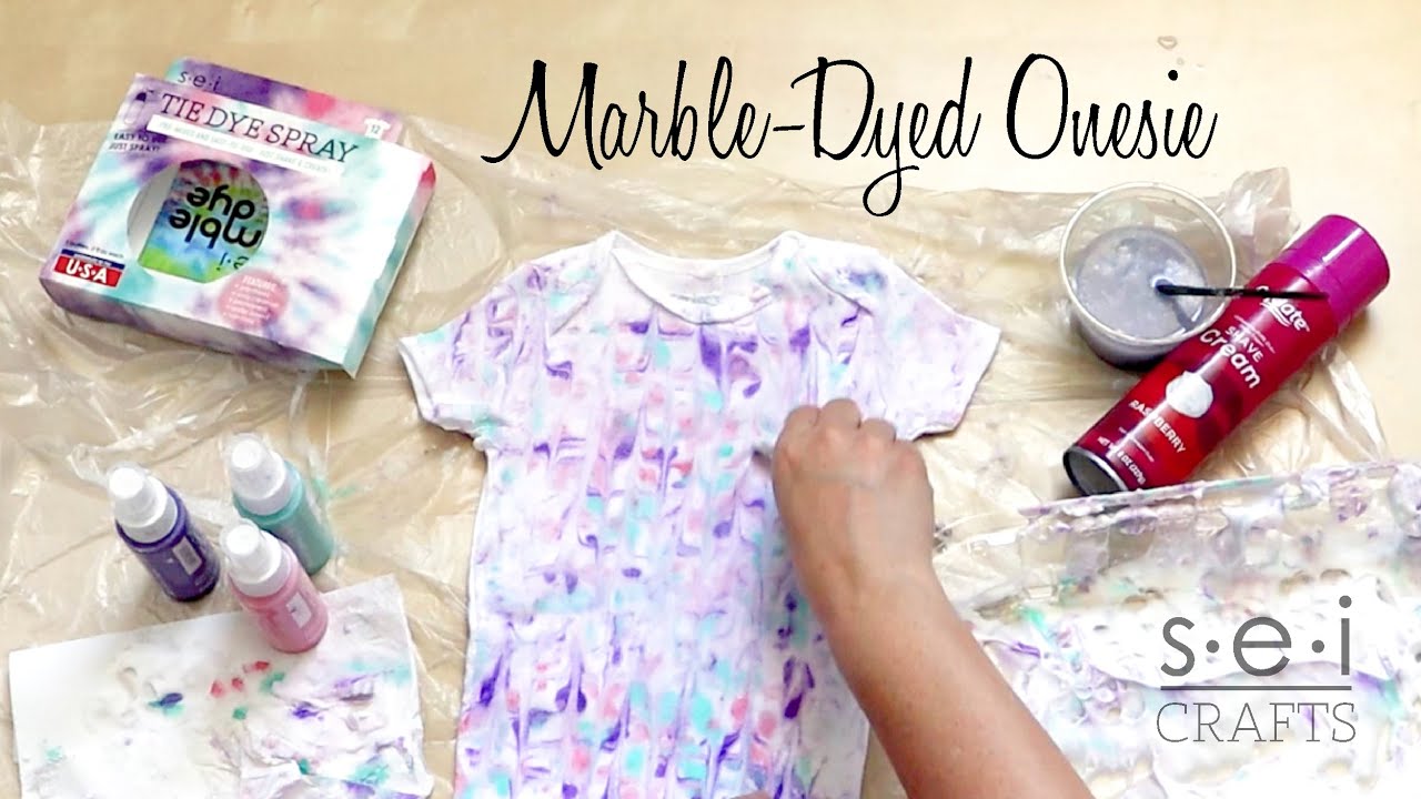 How to Make a Marbled Shirt Using Fabric Dye Marble a Onesie with