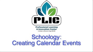 Schoology: Calendar Events