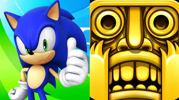 Sonic Dash VS Temple run Gameplay IOS Android