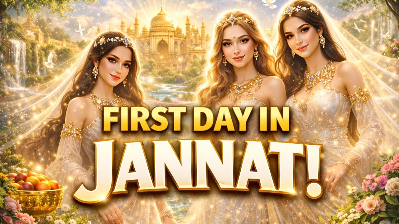 “First Day in Jannat – Meeting the Hoor of Paradise”#islamicshorts #quranshorts 