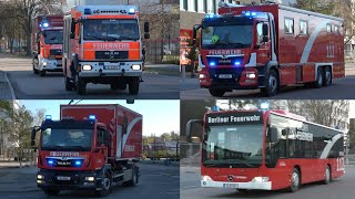 [Dachstuhlbrand in B.-Charlottenburg] 3x WLF, ELW2 uvm. | Einsatzfahrten Berliner Feuerwehr 