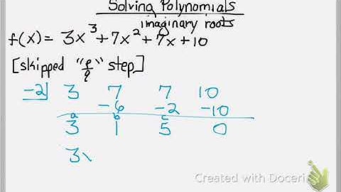 Solving polynomials: imaginary roots