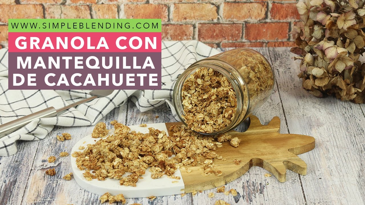 GRANOLA CON MANTEQUILLA DE CACAHUETE | Granola en sartén con cacahuete | Receta de granola