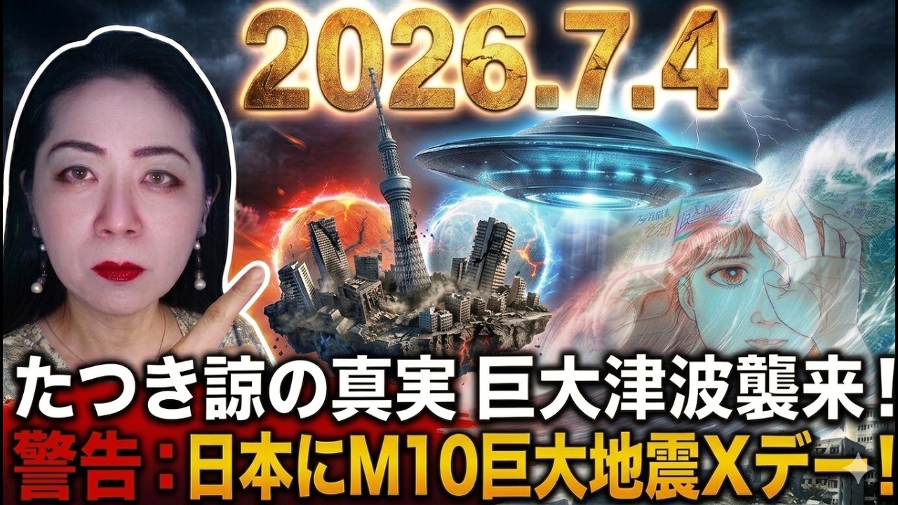 【2026年7月4日】たつき諒の予言が「1年ズレ」で現実化へ。巨大地震、津波…そして宇宙人開示の衝撃