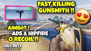 The BEST Mac 10 loadout for squad wipes ! | ADS & Hipfire | AIMBOT BUILD | #codm #codmobile