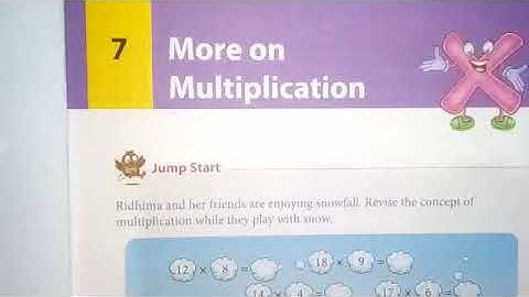 Grade 3 || Chapter 7: more on Multiplication|| introduction