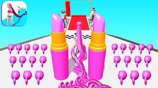 HAIR RUSH game HIGH SCORE 🌈💜💇‍♀️ Gameplay All Levels Walkthrough iOS, Android New Game 3D Hair Run screenshot 3