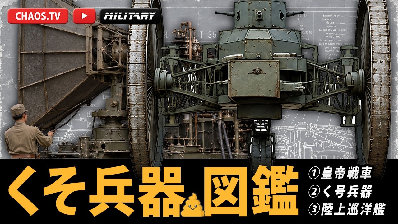 【くそ兵器図鑑】シリーズ第一弾 皇帝戦車 く号兵器 陸上巡洋艦