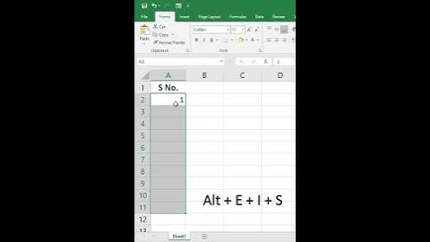 Excel serial no trick #exceltipsandtricks #computertricks #technicalcomputerclasses  #shorts