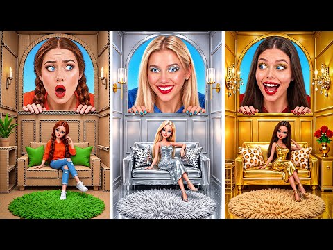 We Build Amazing Doll House | Poor vs Silver vs Gold Challenge by Super Hyper DO