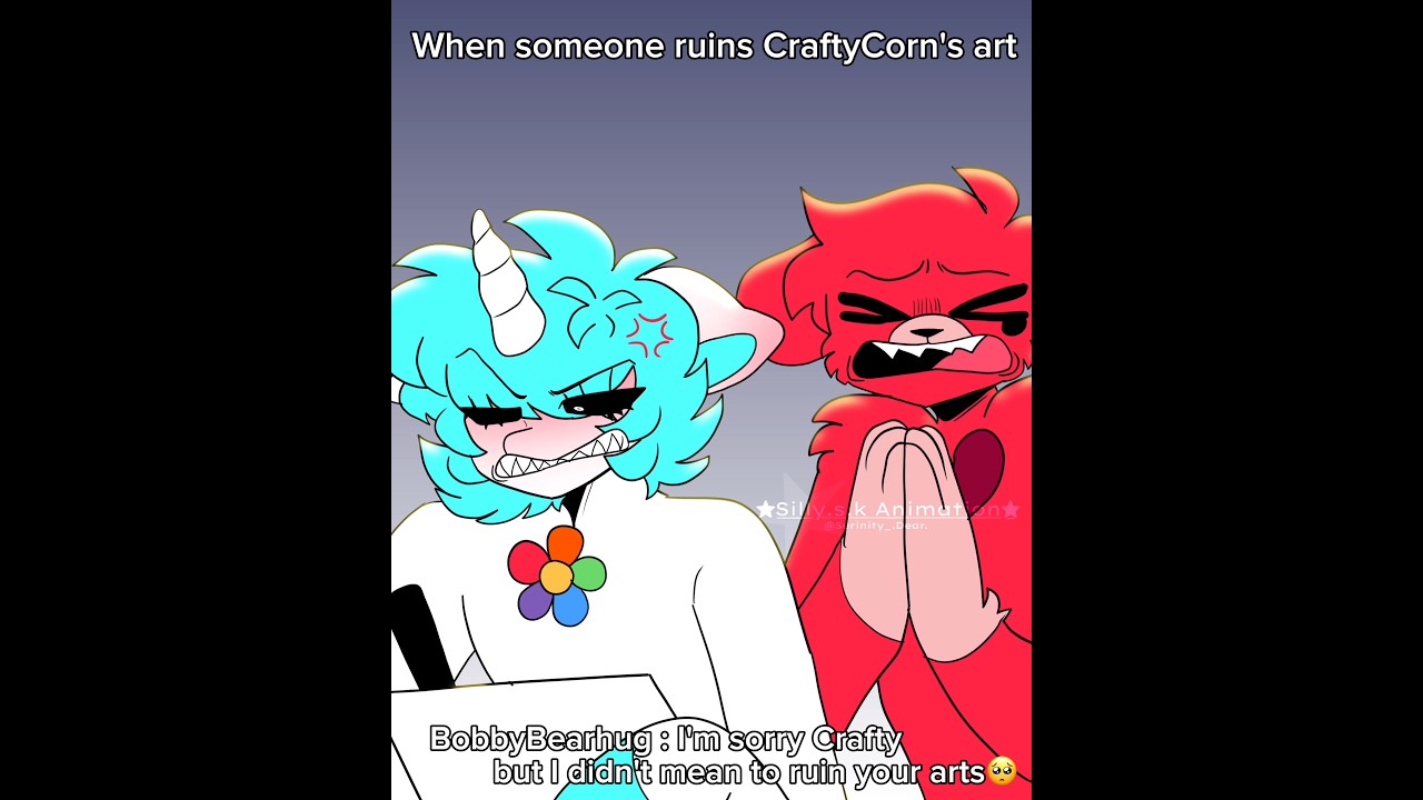 When someone ruin CraftyCorn's art 👆: 