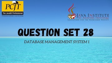 Question Set 28 | Database Management System | Java Institute