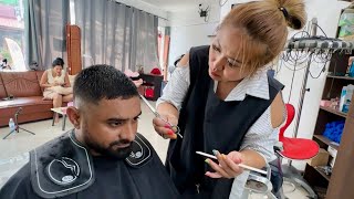 Thai Barber Gives Great HairCut  👍