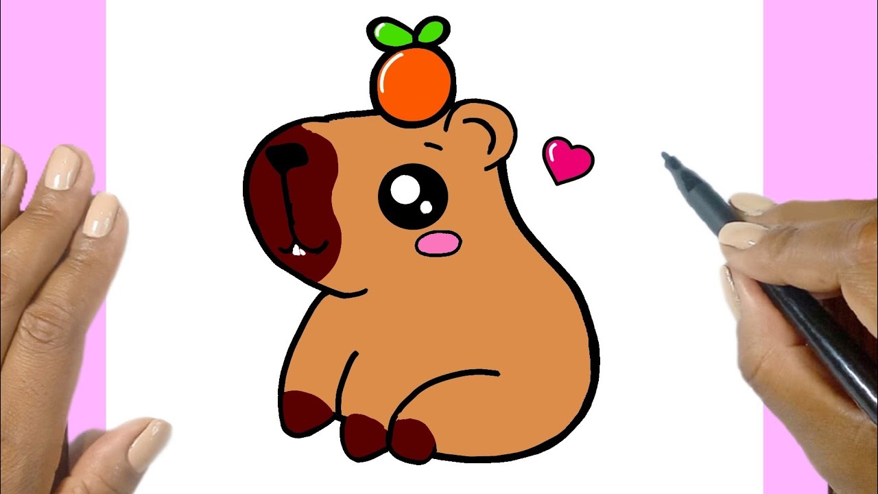 COMO DESENHAR UMA CAPIVARA FOFA KAWAII - YouTube