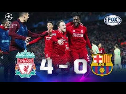 Champions League  Liverpool vs Barcelona 4 0 RESUMEN Y GOLES