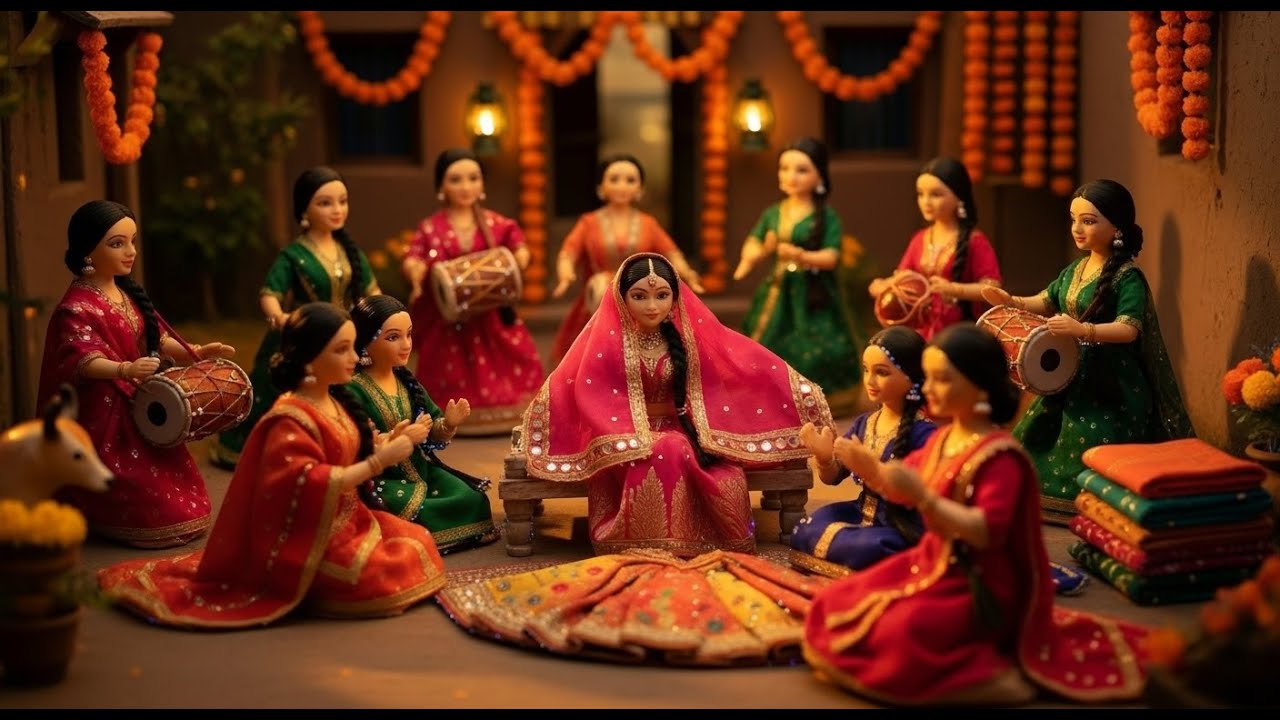 Miniature Village Mehndi Night 🌙 | Serving Chai & Mithai | Miniature Doll ASMR