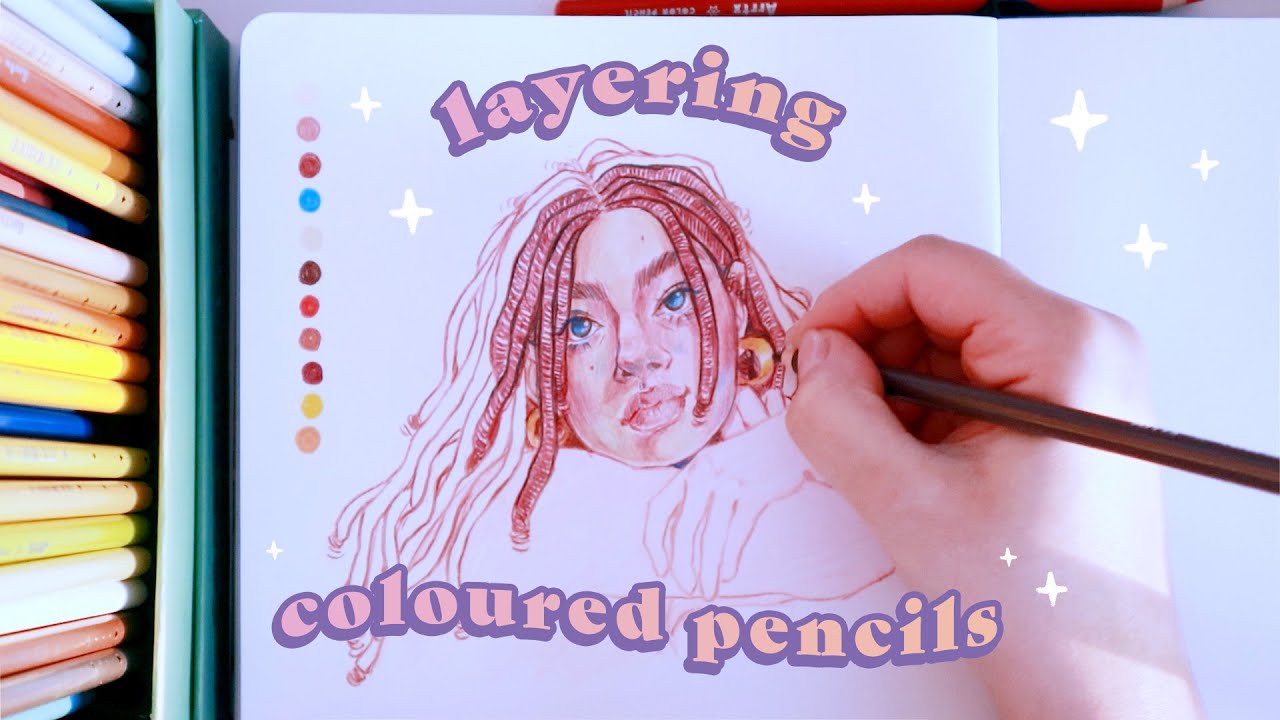 Layering With Coloured Pencils 🌷 Arrtx Coloured Pencils Review 