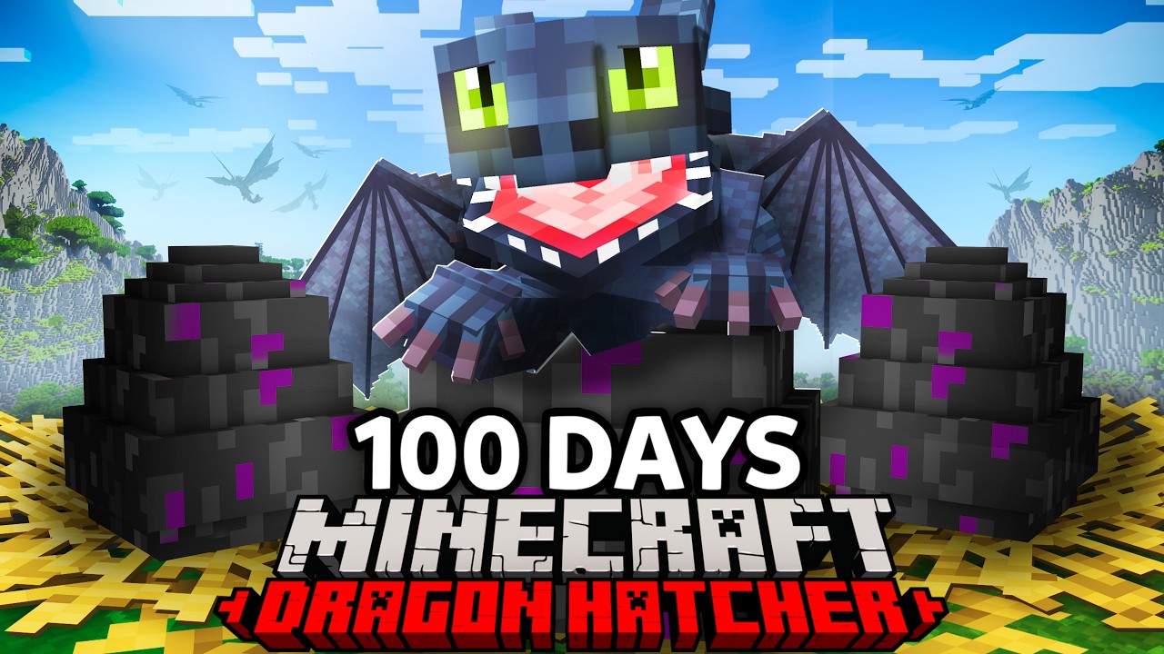 I Spent 100 Days as a DRAGON HATCHER In HARDCORE HOW TO TRAIN YOUR DRAGON in Minecraft!