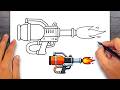 How to draw Flamethrower - Easy Drawing for Kids & Beginners