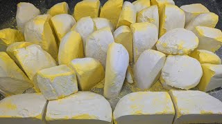Jumbo Extra Soft gymchalk crushing yellow +white every blocks powdery | oddly satisfying | ASMR  screenshot 5