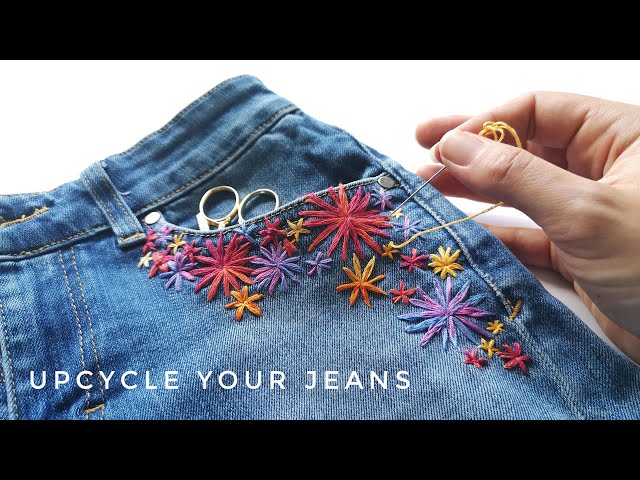 Upcycle Your Jeans with Modern Hand Embroidery (DIY PROJECT!) 